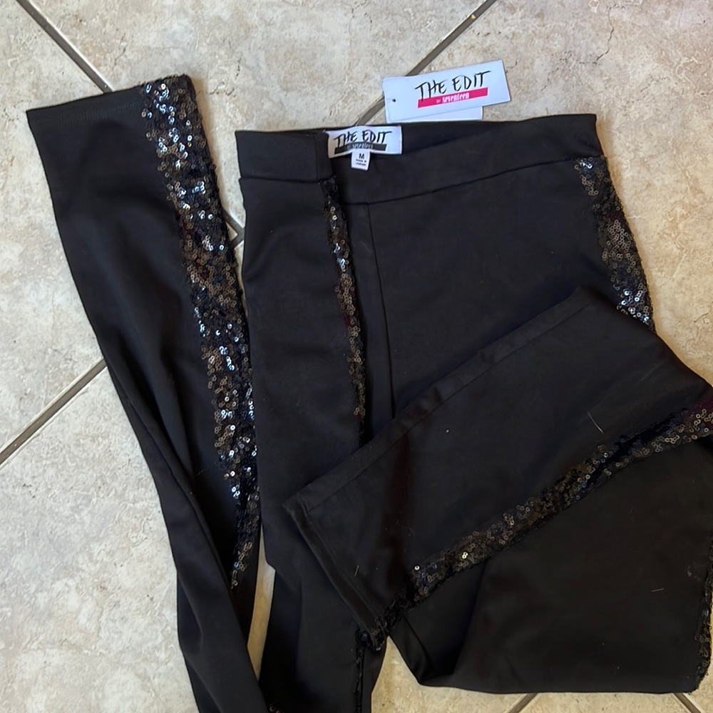 BrandNew Leggings M\L black w/Sequins